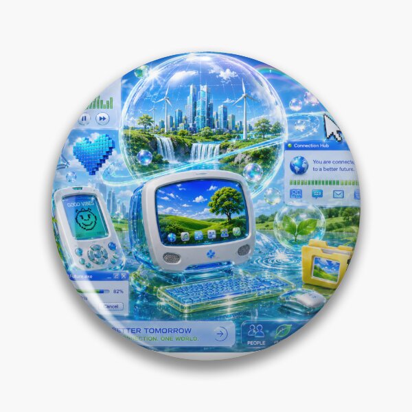 Item preview, Welcome To Tomorrow Frutiger Aero designed and sold by PromptingReality.