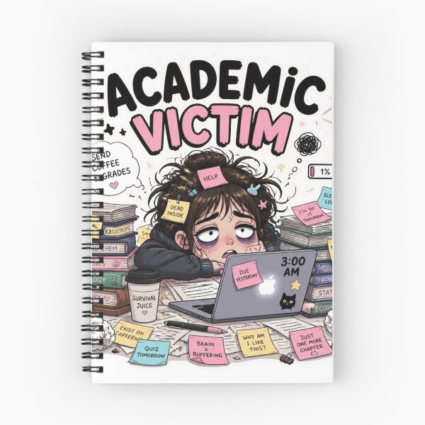 Item preview, Academic Victim Funny Student Meme Sticke designed and sold by Sticker Sprout.