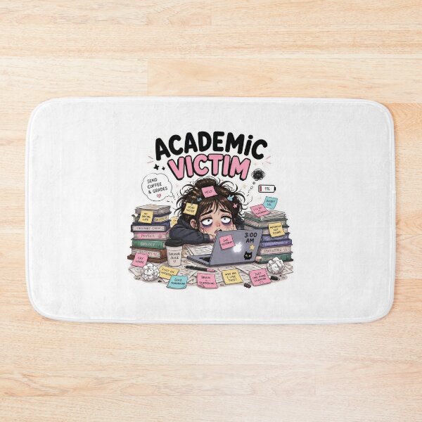 Item preview, Academic Victim Funny Student Meme Sticke designed and sold by Sticker Sprout.