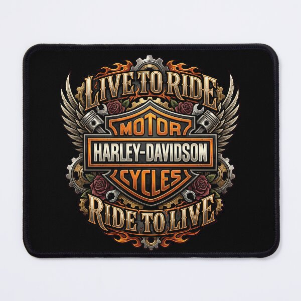 Item preview, Harley Davidson Live To Ride Ride To Live Retro American Motorcycle Design designed and sold by enzoade.