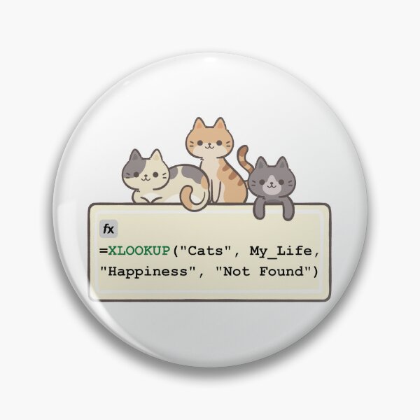 Item preview, XLOOKUP My Life for Happiness - Funny Data Analyst & Cat Mom/Dad Design. designed and sold by spreadsheetcafe.