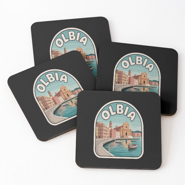 Item preview, Olbia Retro Sticker – Sardinia Italy Vintage Coastal Travel Art designed and sold by stickercuffs.