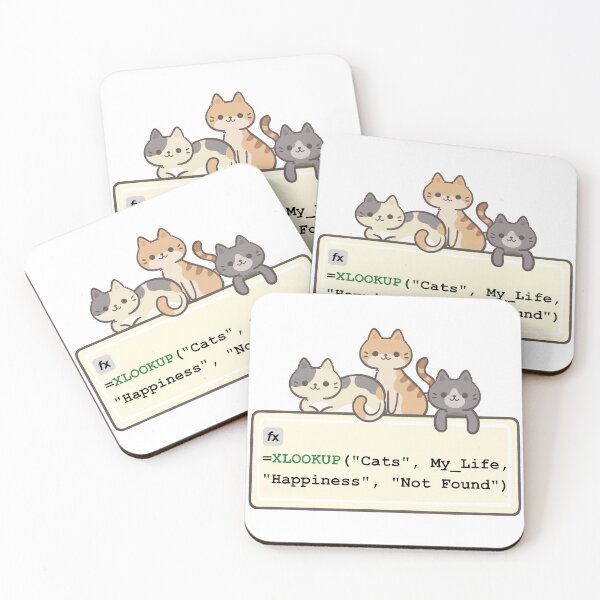Item preview, XLOOKUP My Life for Happiness - Funny Data Analyst & Cat Mom/Dad Design. designed and sold by spreadsheetcafe.