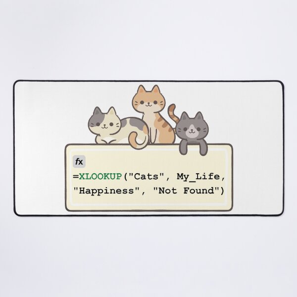 Item preview, XLOOKUP My Life for Happiness - Funny Data Analyst & Cat Mom/Dad Design. designed and sold by spreadsheetcafe.