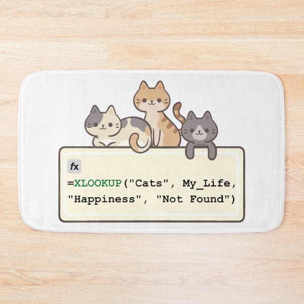 Item preview, XLOOKUP My Life for Happiness - Funny Data Analyst & Cat Mom/Dad Design. designed and sold by spreadsheetcafe.