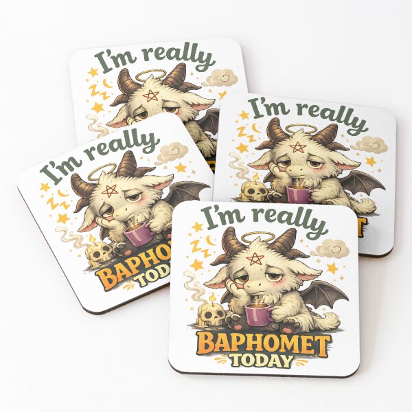 Item preview, I'm Really Baphomet Today – Cute Gothic Demon Goat Coffee designed and sold by NightSpell.