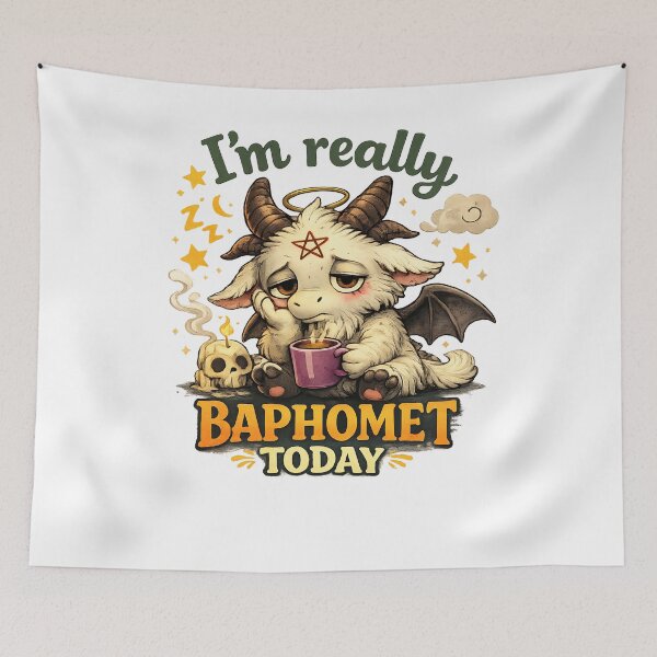 Item preview, I'm Really Baphomet Today – Cute Gothic Demon Goat Coffee designed and sold by NightSpell.