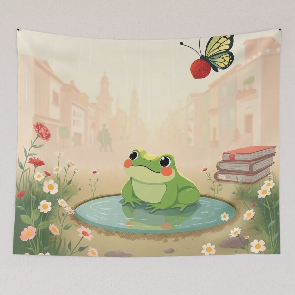 Item preview, Cozy Frog Puddle With Book designed and sold by Faeblehoarder.