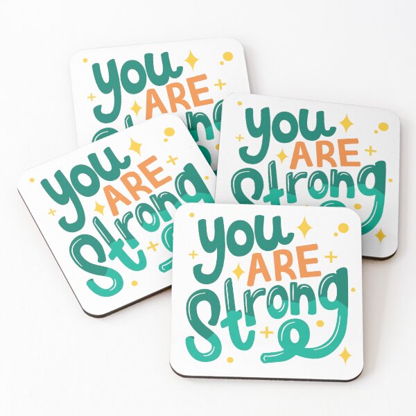 Item preview, You Are Strong Motivational Positive Affirmation Mental Health Gift designed and sold by designcolossal.