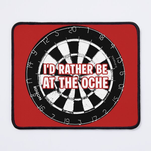 Item preview, I'd rather be at the oche playing darts black-white designed and sold by bravoalpha.