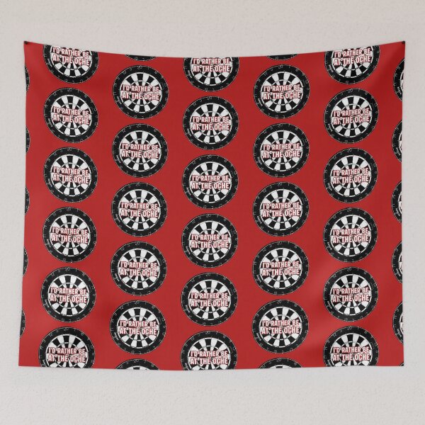 Item preview, I'd rather be at the oche playing darts black-white designed and sold by bravoalpha.