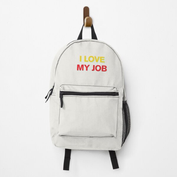 Item preview, I Love My Job – Bold Yellow and Red Text Design designed and sold by icreativestudio.