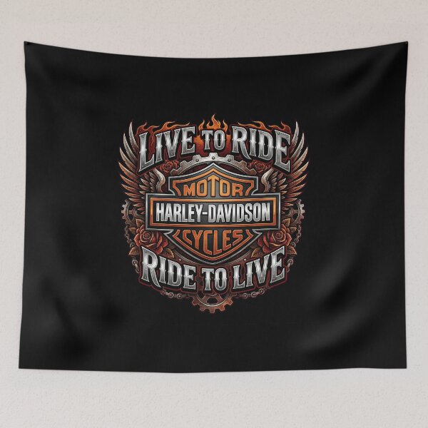 Item preview, Harley Davidson Live To Ride Ride To Live Highway Spirit Biker Design designed and sold by enzoade.