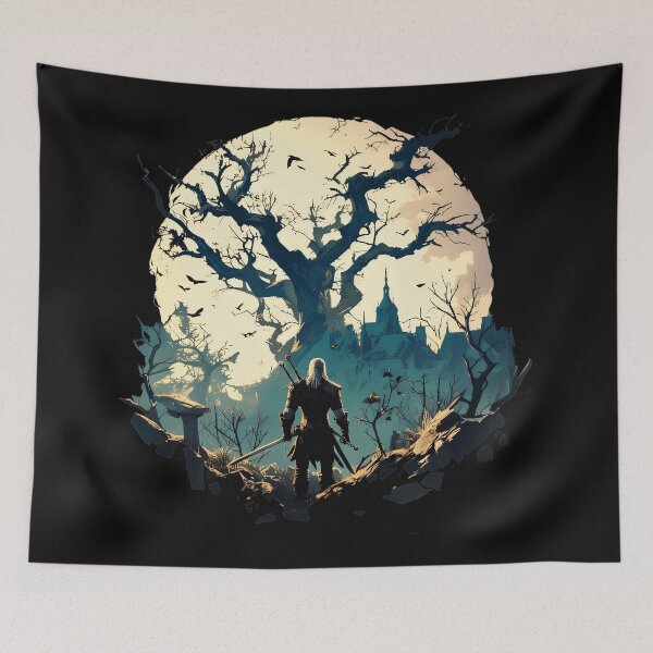 Item preview, Geralt Of Rivia Monster Hunter Dark Fantasy Gamer designed and sold by QuentinHarrow.
