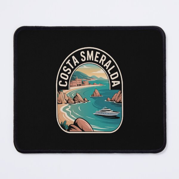 Item preview, Costa Smeralda Retro Sticker – Sardinia Italy Vintage Coastal Travel Art designed and sold by stickercuffs.