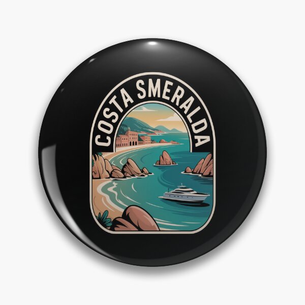 Item preview, Costa Smeralda Retro Sticker – Sardinia Italy Vintage Coastal Travel Art designed and sold by stickercuffs.