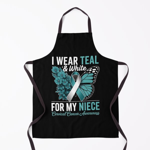 Item preview, I Wear Teal & White For My Niece Cervical Cancer Awareness designed and sold by sailorjessiArt.