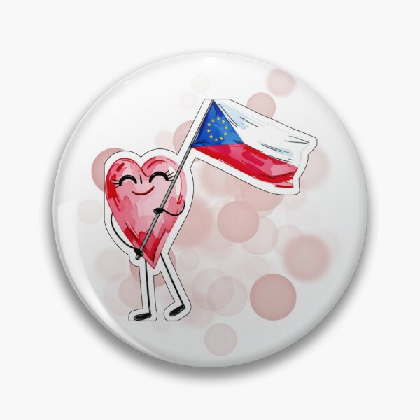 Item preview, Cute Heart Holding Czech Flag Patriotic Design designed and sold by iamKRUK.