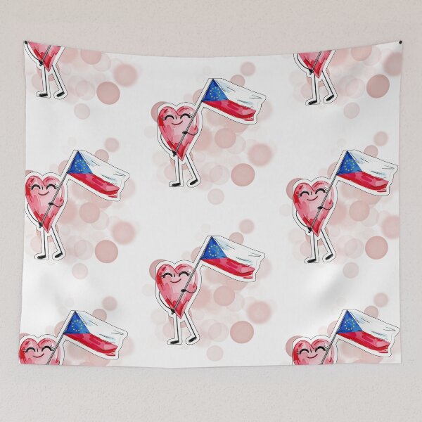 Item preview, Cute Heart Holding Czech Flag Patriotic Design designed and sold by iamKRUK.