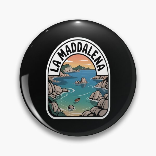Item preview, La Maddalena Retro Sticker – Sardinia Italy Vintage Coastal Travel Art designed and sold by stickercuffs.