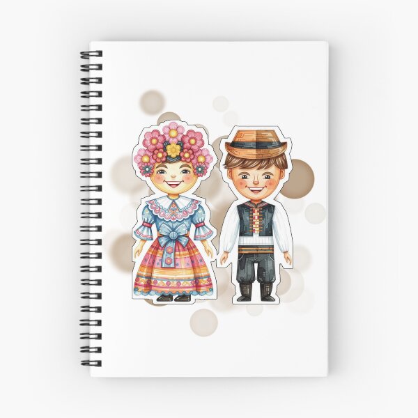 Item preview, Czech Couple in Traditional Folk Costumes Design designed and sold by iamKRUK.