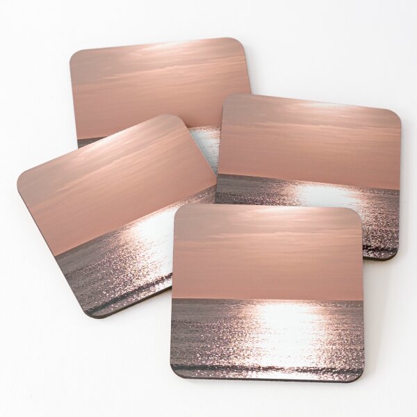 Item preview, Golden shimmer and reflections of the setting sun on the ocean designed and sold by Nenette11.