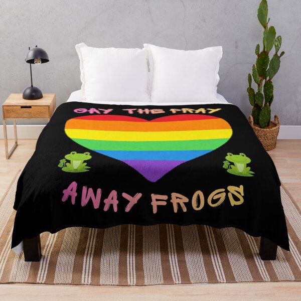 Item preview, Gay The Pray Away Frogs Vintage Pride designed and sold by BeardWave.