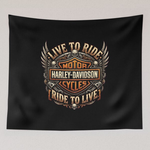 Item preview, Harley Davidson Live To Ride Ride To Live Custom Chopper Artwork designed and sold by enzoade.