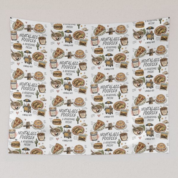 Item preview, Nostalgic Foodies Vintage Retro Comfort Food Pattern | Vintry Off designed and sold by VintryOff.