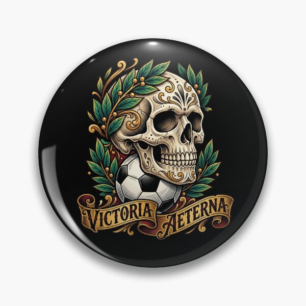 Item preview, Victoria Aeterna — Skull with Laurels Football Neo Traditional designed and sold by David Mateo ArtWorks.