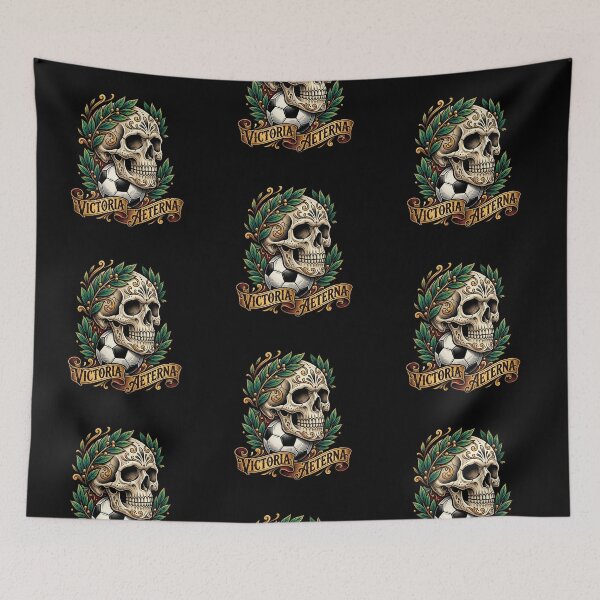 Item preview, Victoria Aeterna — Skull with Laurels Football Neo Traditional designed and sold by David Mateo ArtWorks.