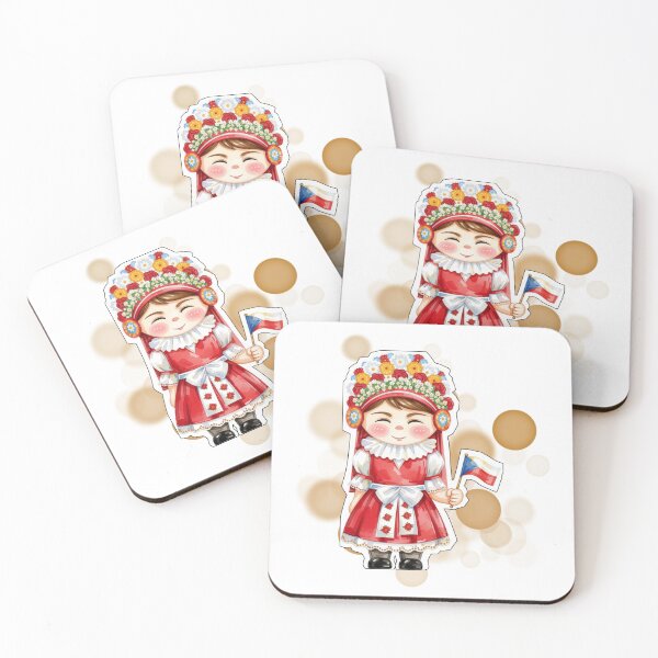 Item preview, Czech Girl in Traditional Costume Holding Czech Flag Design designed and sold by iamKRUK.