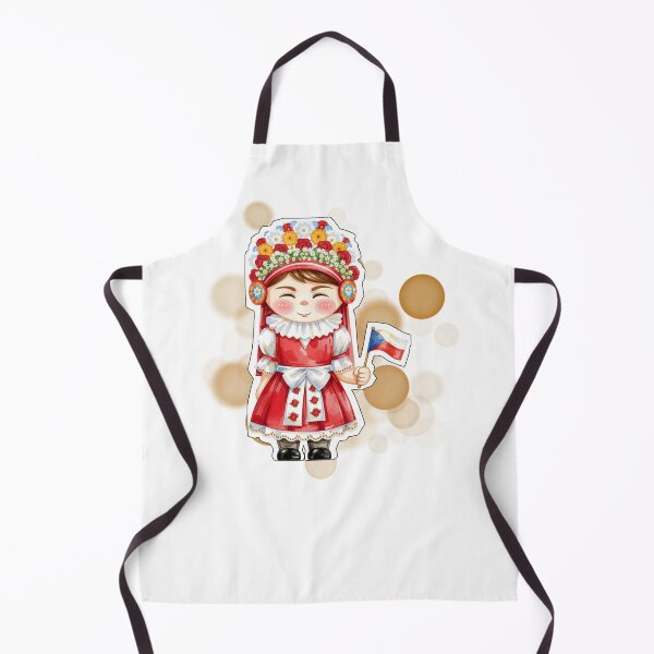 Item preview, Czech Girl in Traditional Costume Holding Czech Flag Design designed and sold by iamKRUK.
