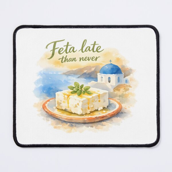 Item preview, Feta Late Than Never To Visit Greece designed and sold by KungPowUnicorn.
