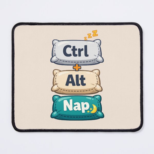Item preview, Ctr Alt Nap Cute Gamer Pillow Keys | Gamer Art designed and sold by PopCulturePixel.