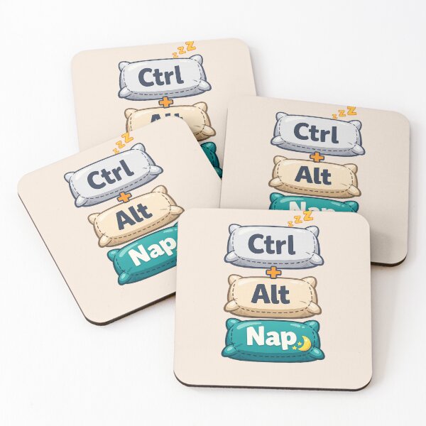 Item preview, Ctr Alt Nap Cute Gamer Pillow Keys | Gamer Art designed and sold by PopCulturePixel.