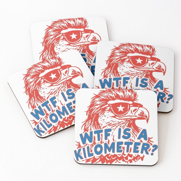 Item preview, WTF Is A Kilometer? Funny American Patriot Eagle Mullet designed and sold by haitrieuic96.