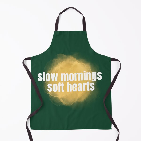 Item preview, Slow Mornings Soft Hearts – Gentle Cozy Aesthetic Typography Design designed and sold by CosmicQuietLab.