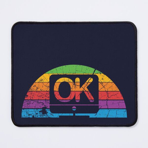 Item preview, Computer Says OK Retro Rainbow Screen Design designed and sold by unrealindeed.