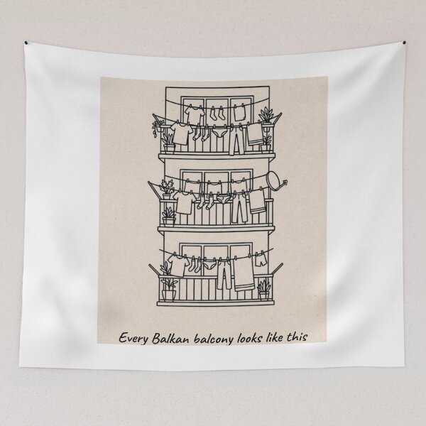Item preview, Every Balkan Balcony Looks Like This Funny Design designed and sold by Mastalina99.