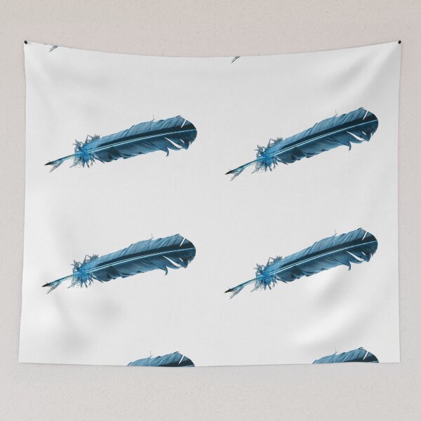 Item preview, A blue feather is shown. designed and sold by elopezstock.