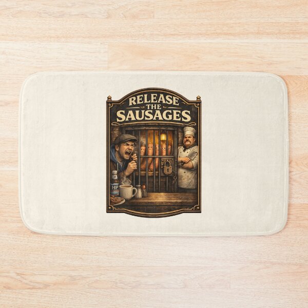 Item preview, Release The Sausages Funny Breakfast designed and sold by Hornace88studio .