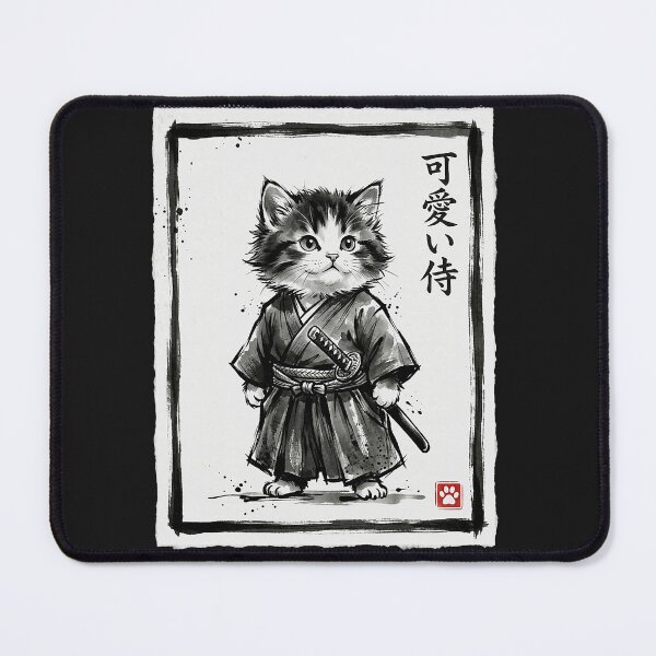 Item preview, Kawaii Samurai Kitten Japanese Ink Tokyo Japan Cat Mom Dad designed and sold by Littermin.