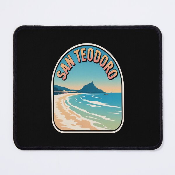Item preview, San Teodoro Retro Sticker – Sardinia Italy Vintage Beach Travel Art designed and sold by stickercuffs.