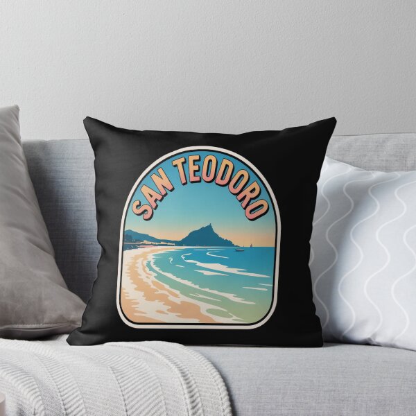 Item preview, San Teodoro Retro Sticker – Sardinia Italy Vintage Beach Travel Art designed and sold by stickercuffs.