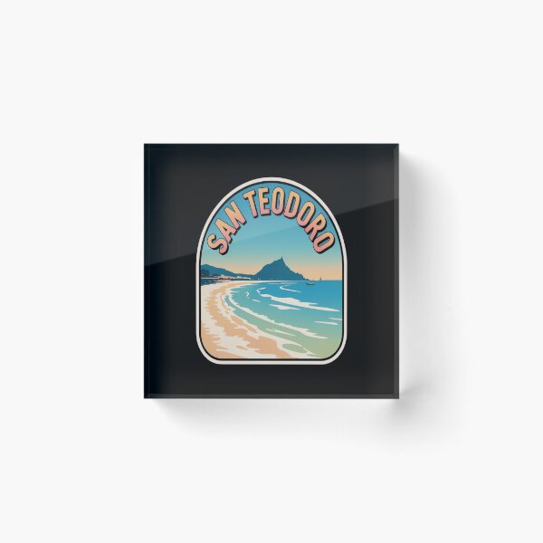 Item preview, Pegatina retro de San Teodoro – Arte vintage de viajes a la playa de Cerdeña, Italia designed and sold by stickercuffs.