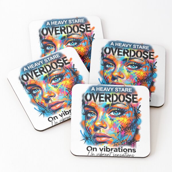 Item preview, A Heavy Stare Overdose On Vibrations Neon Graffiti Pop Art designed and sold by P2P-paotopao.