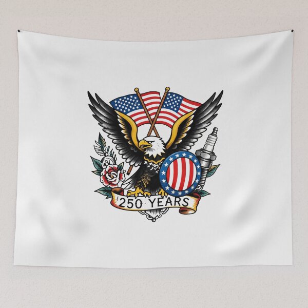 Item preview, Retro Tattoo 250 Years America 1776 2026 Gift 4th July designed and sold by TeeArtWorld.