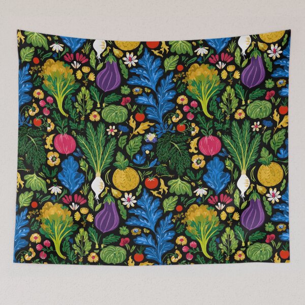 Item preview, Fresh Vegetables Vegetarian Food Retro Pattern designed and sold by SecretDicer.
