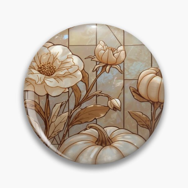 Item preview, Pearl Pumpkins Moon Stained Glass Style designed and sold by BriSher.